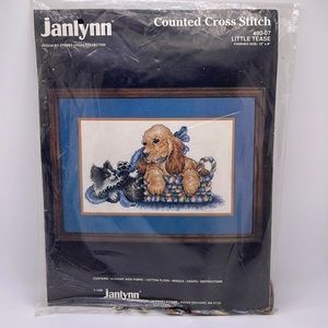 Janlynn Counted Cross Stitch “Little Tease” Puppy and Kitten